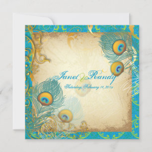 Pena de pavão de PixDezines/aqua/turquesa