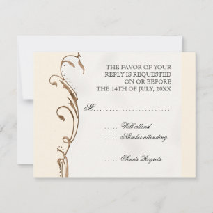 Pena de Pavão em Espirais - Convite de Casamento