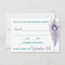 Pena de Pavão Roxo RSVP