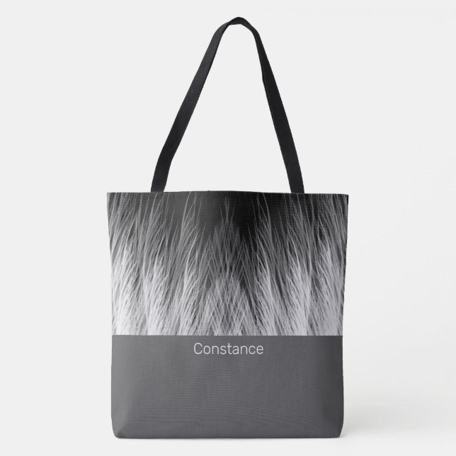 Penas Clássicas Simples Monogramadas Tote Bag (Frente)