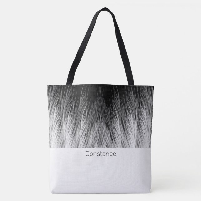 Penas Clássicas Simples Monogramadas Tote Bag (Frente)