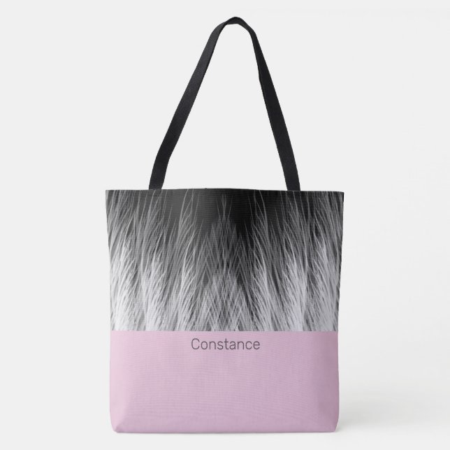 Penas Clássicas Simples Monogramadas Tote Bag (Frente)