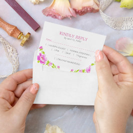 Penas cor-de-rosa - RSVP Magenta Floral