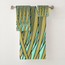 Penas de estilo tropical ilustradas com toalha