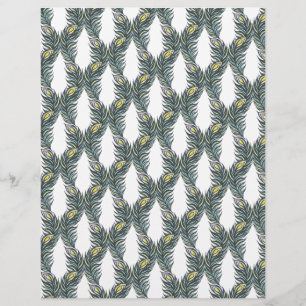 Penas de pavão, brancas e pretas, russas