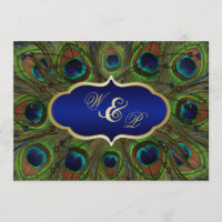 Penas de Peacock, Convite para Casamentos Miçangas