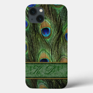Penas de Peacock iPhone 6 Case Monograma