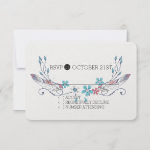 Penas e flores RSVP