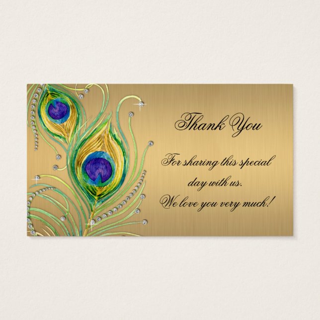 Penas Peacock Modern Faux Jewel Scroll Swirl (Verso)