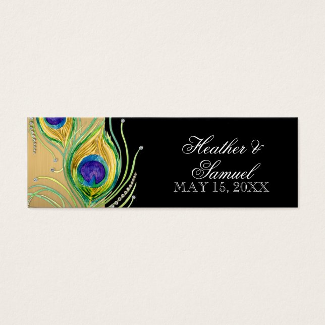 Penas Peacock Modern Faux Jewel Scroll Swirl (Frente)