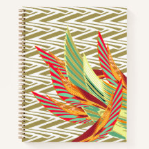 Penas tropicais, caderno espiral