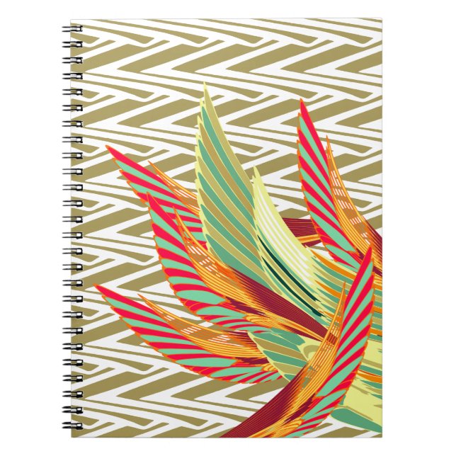 Penas tropicais, caderno espiral (Frente)