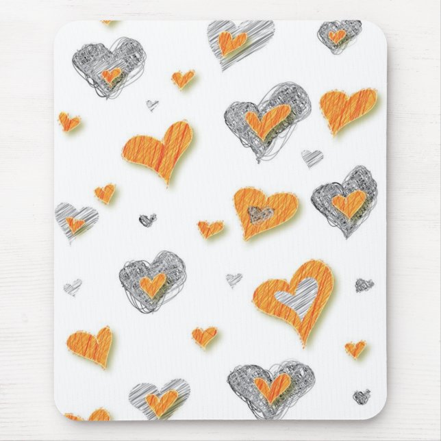 Pencil Art Hearts Mousepad (Frente)