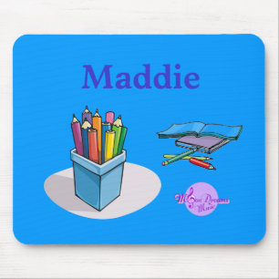 Pencils & Livros Mousepad