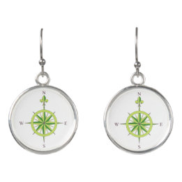 Pendientes Rosa de los vientos minimalista