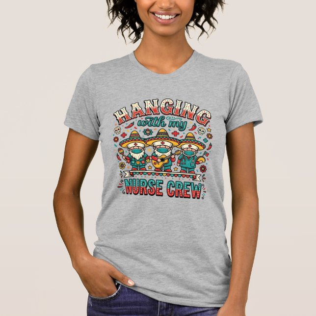 Pendurado Com Minha Camiseta de Enfermeira de Fest (Frente)