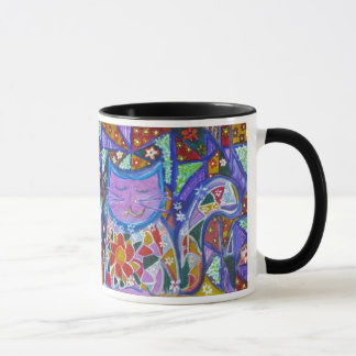 Penélope a caneca roxa do gato dos retalhos