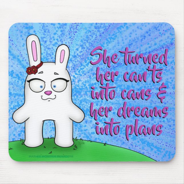 Penélope o coelho, mousepad de w/quote (Frente)