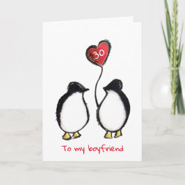 Penguin 30º aniversário ou qualquer cartão de namo