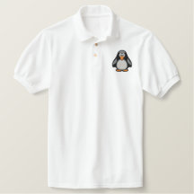 Penguin Bordado Na Camisa Polo
