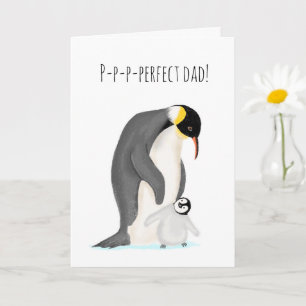 Penguin e cartão de aniversário perfeito para o pi