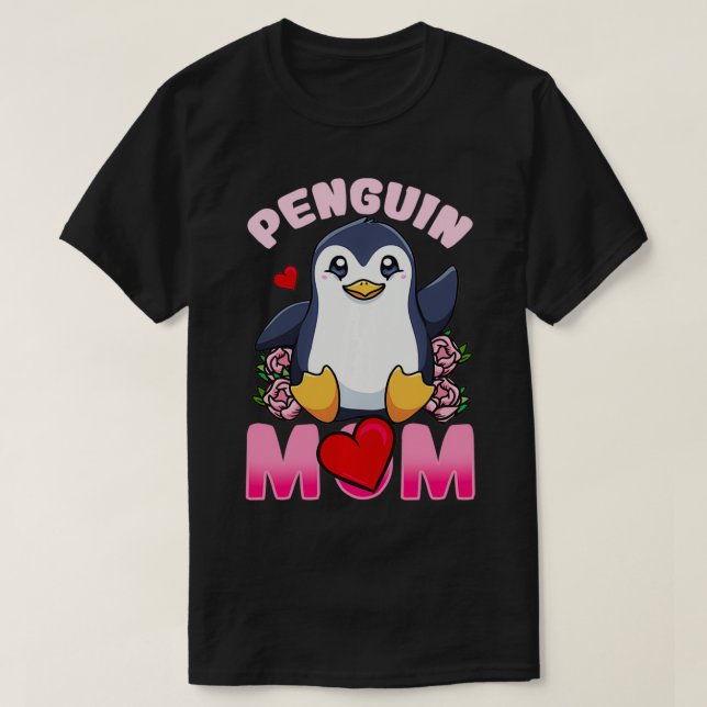 Penguin Mãe Pinguins Engraçado Presente Pullover (Frente do Design)