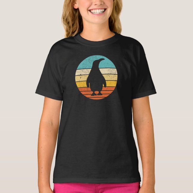 Penguin Retro Vintage, T-Shirt Sunset (Frente)