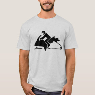 "Península superior ACIMA t-shirt da cinza de
