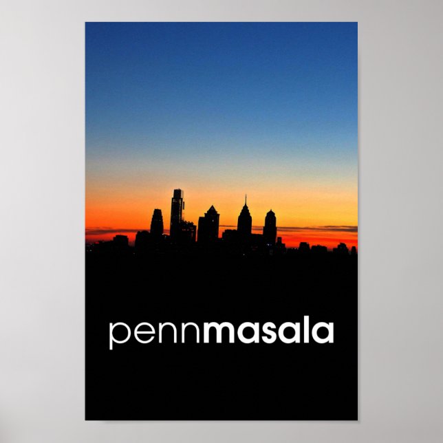 Penn Masala Skyline Poster (Frente)