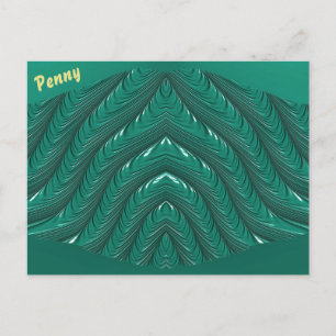 PENNY ~ Cartão postal brilhante 3D - Zany Verde