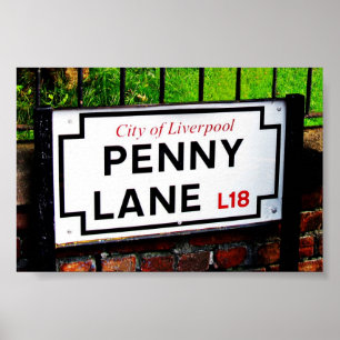 Penny Lane, City of Liverpool, Inglaterra, Poster
