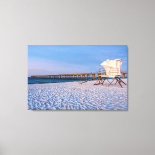 Pensacola Morning Lifeguard Stand E Pier Canvas