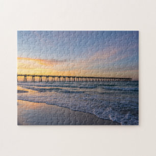 Pensacola Pier Shoreline Sunrise Quebra-cabeça