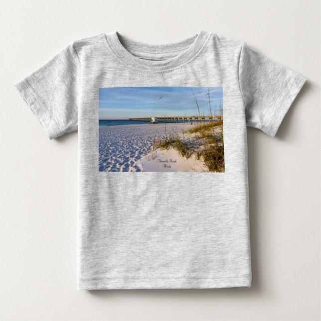 Pensacola Sand Dunes Pier Morning T-shirt Toddler (Frente)
