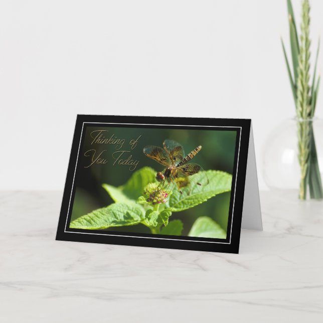Pensamento de você cartão da libélula (Frente)