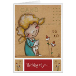 Pensamento de você - cartão dos namorados