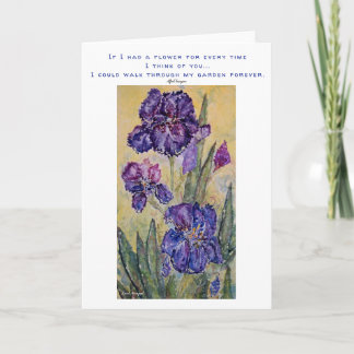 Pensamento de você cartão floral da arte da