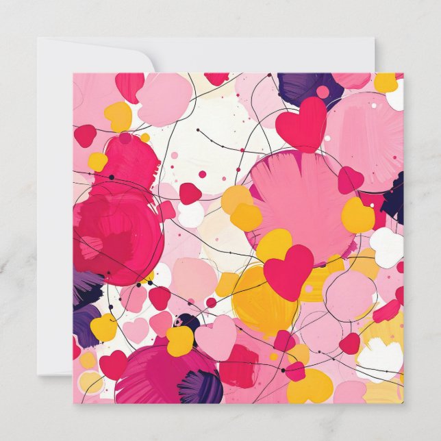 "Pensamentos aleatórios de amor" - Abstrato colori (Frente)