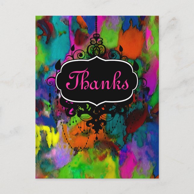 Pensamentos Coloridos ~ Cartões Postais / Convites (Frente)