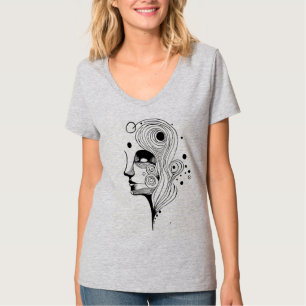 Pensamentos Fluxos - Desenho de Camisetas de Arte