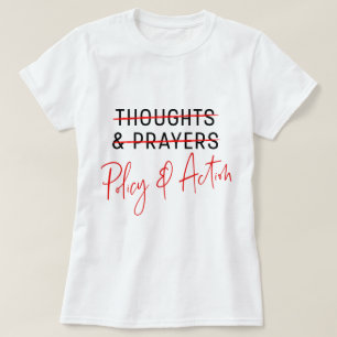 Pensamentos & orações março para nosso t-shirt