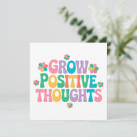 Pensamentos Positivos Crescentes - Inspiração Flor