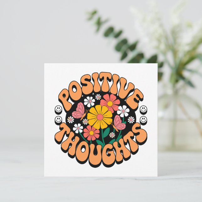 Pensamentos Positivos - Inspiração Floral (2) (Em pé/Frente)