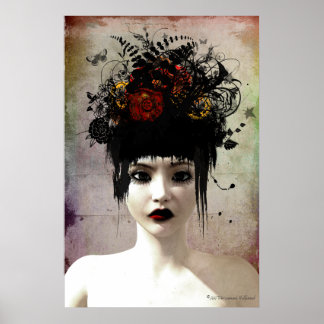 Pensamentos Selvagens Poster de Arte Gótica Surrea