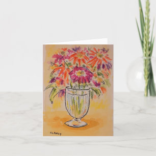 Pensando Em Seu Cartão De Nota De Flores