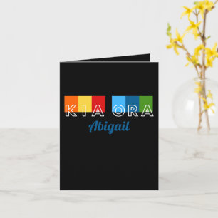 Pensando em você, cartão de saudação da língua NZ