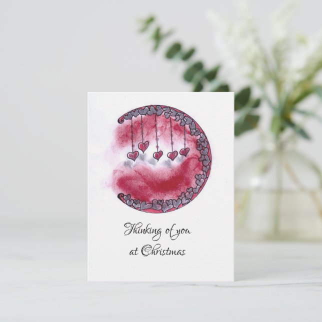 Pensando em você, fez um cartão de feriado (Em pé/Frente)