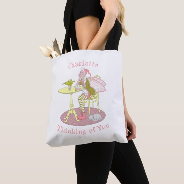Pensando em você Saco de Tote Personalizado (Close Up)