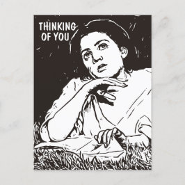 PENSANDO EM VOCÊS CARTÕES POSTAIS BONITO DA VINTAG