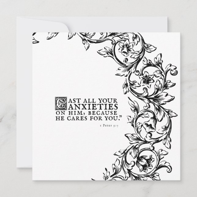 Pensando no seu cartão de saudações Inspiracional (Frente)